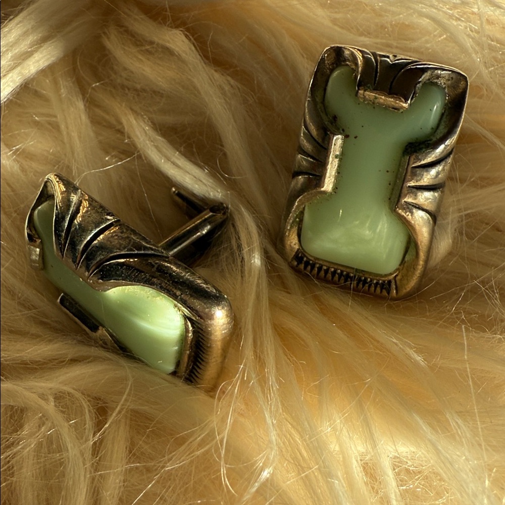 Vintage turquoise & Silver Cufflinks